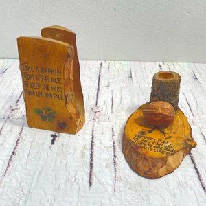 Vintage hamdmade Wooden Pen Pencil Letter Holder Office Desk Organizer Storage H